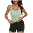 thumbnail image 3 of zaveiop 2 Piece Tankini Swimsuits for Women with Boy Shorts Athletic Swim Top Bathing Suits Modest Loose Comfy Soft Swimwear (Light Green, XXL), 3 of 9