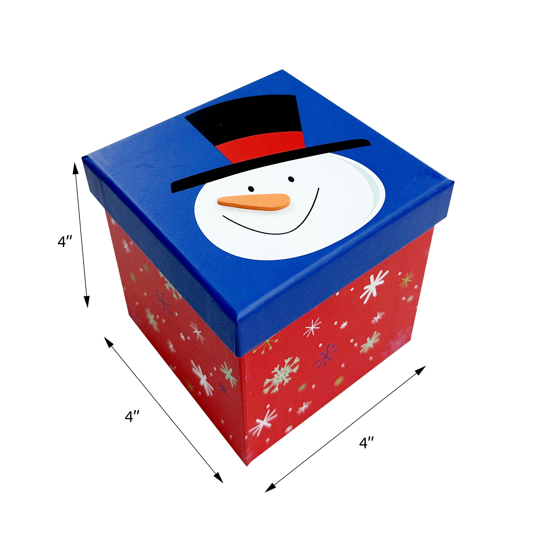 Holiday Time Christmas 15pc 4in 3d Characte GIft Boxes Santa Penguin Snowman