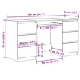 thumbnail image 2 of vidaXL Writing Desk Concrete Grey 140x50x77 cm Engineered Wood, 2 of 5