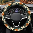 thumbnail image 3 of Yuyamidu Hibiscus Steering Wheel Cover Flannel Car Wrap Cover Warm Car Steering Wheel Covers Fluffy Auto Steering Wheel Protector for Sedan Car Accessories Women Gifts, 3 of 7