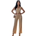 thumbnail image 1 of Conjunto de Mujer 2 Piezas Rayado Top de Tirantes y Pantalón Recto Set Fresco Casual, 1 of 5