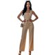 thumbnail image 1 of Conjunto de Mujer 2 Piezas Rayado Top de Tirantes y Pantalón Recto Set Fresco Casual, 1 of 5