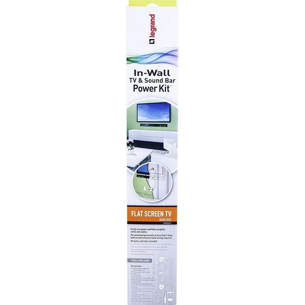 Legrand Wiremold In Wall Tv Soundbar Power Kit Wmc801 Black White Refurbished Walmart Com