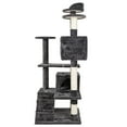 thumbnail image 4 of HomGarden 53-inch Cat Tree Cat Tower Condo W/Scratching Posts, Kitten Play House Dark Gray, 4 of 10