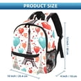 thumbnail image 2 of Eiffel Tower Valentine's Day Traveling Backpack with Adjustable Shoulder Strap, Large Capacity, Printed Design, Lightweight, Suitable, School Backpack Set, Large Backpack., 2 of 6