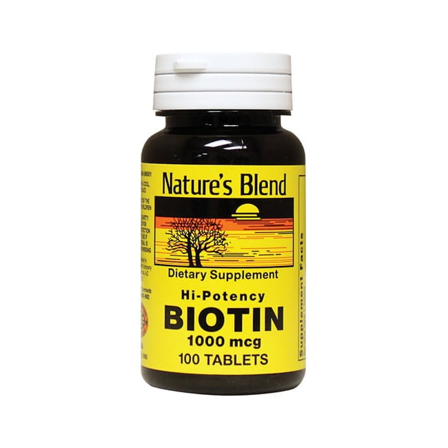 Nature's Blend Biotin Hi-Potency 1,000 mcg 100 Tabs