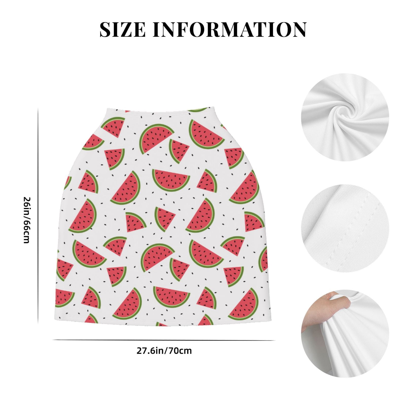 Fotbe Hand Drawn Watermelon Pattern Car Seat Covers for Babies, Nursing Breastfeeding Cover Infant Carseat Canopy, Soft Stretchy Carrier Cover