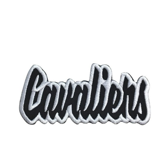 Cavaliers - Black/White - Team Mascot - Words/Names - Iron on Applique/Embroidered Patch
