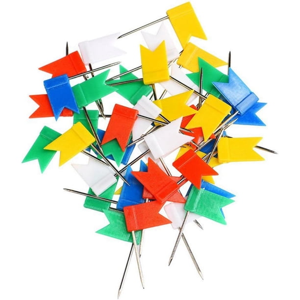100pcs-Épingle Drapeau, Drapeaux à Punaise, Punaise Drapeau, Punaises ...