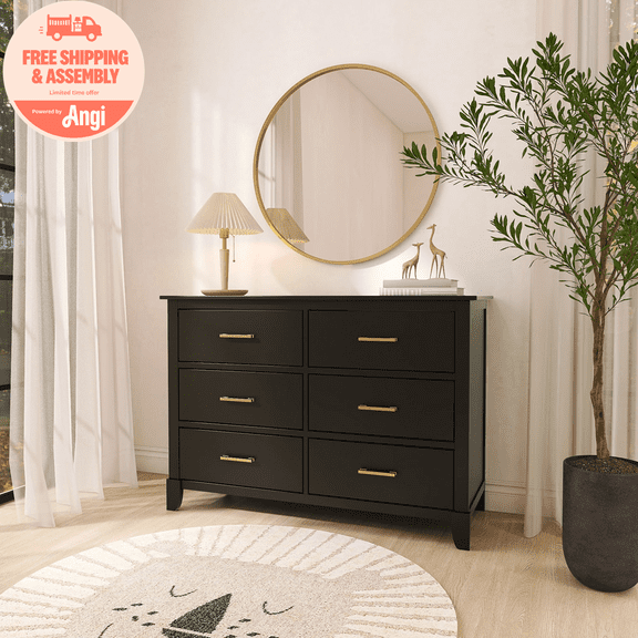 Dream On Me Cleo Dresser, Black/Gold