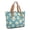 Daisy Pioneer Flower Green Pattern, variant on Daisy Pioneer Flower and Rainbow Large Tote Bag for Women, Polyester Roomy Beach Bag with Pockets and Zipper, Lightweight Gifts Ideas for Christmas Birthday