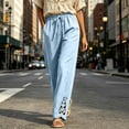 thumbnail image 4 of Cmfcve Summer Women's Gauze Pants Casual High Waist Comfy Lightweight Long Pants with Pockets, 4 of 6