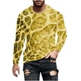 thumbnail image 2 of Blusas y camisas de manga larga con cuello redondo para hombre, blusa informal de manga larga con cuello redondo y estampado., 2 of 5