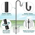 thumbnail image 5 of CHEASYOU Shepherds Hook for Outdoor 62 inch, Adjustable Bird Feeder Pole with 5 Prong Base, Garden Hanger Stand, 5 of 8