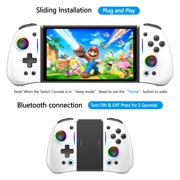 GKEAPZA Wireless Switch Controller, Pro Controller for Switch1/2/Switch Oled/Lite with Split Design, Turbo Function, Dual Motor Vibration Joypad