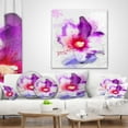 thumbnail image 4 of Designart Beautiful Pink Flower Watercolor - Floral Throw Pillow - 18x18, 4 of 5