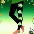 thumbnail image 6 of MAIHAN St Patricks Day Leggings for Girls Casual Shamrock Leggings Irish Green Pant Soft Tummy Control Workout Yoga Pants(Black1,5_6 Years), 6 of 6