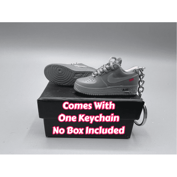 Single Shoe, No Box 3D Mini Sneaker Keychain, Basketball Sneaker Collectible, For Air Force 1 Nike