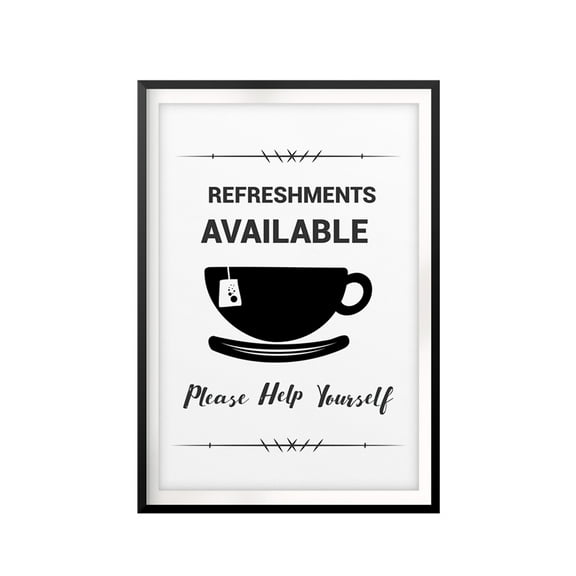 Designs ByLITA Refreshments Available Please Help Yourself 11 x 14 UNFRAMED Print Family Wall Art