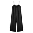 thumbnail image 6 of Loose Jumpsuits for Women Adjustable Spaghetti Straps Long Pants Sleeveless Romper Thin Home Wear Black XXL, 6 of 6