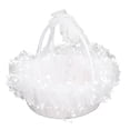 thumbnail image 2 of Wedding Flower Basket,Flower Basket Lace Foldable Petals Basket Wedding Basket Smart Functionality, 2 of 8