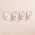 thumbnail image 1 of Ganchos Adhesivos Sin Perforar para Cocina, Baño y Sala de Estar | Paquete de 4 Ganchos de Plástico para Detrás de La Puerta | Verde, Rosa, Blanco y Amarillo | 4 X 2,8 X 5,3 Cm, 1 of 6