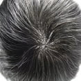 thumbnail image 6 of LYRICAL HAIR Toupee for Men French Lace Front Mens Toupee Human Hair Replacement System Lace with Thin Skin Poly Hairpiece for Man Bleached Knots Hair Wig Units #1B30 Off Black with 30% Gray, 6 of 6