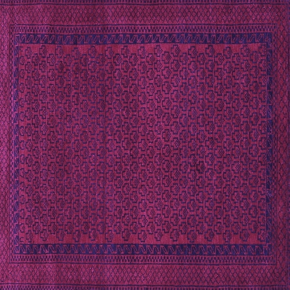 Ahgly Company Indoor Square Persian Purple Traditional Area Rugs, 5' Square