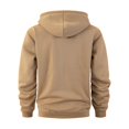 thumbnail image 4 of Men’s Pullover Hoodie with Adjustable Drawstring Hood and Multiple Zippered Pockets for Casual Outdoor Wear Khaki M, 4 of 4