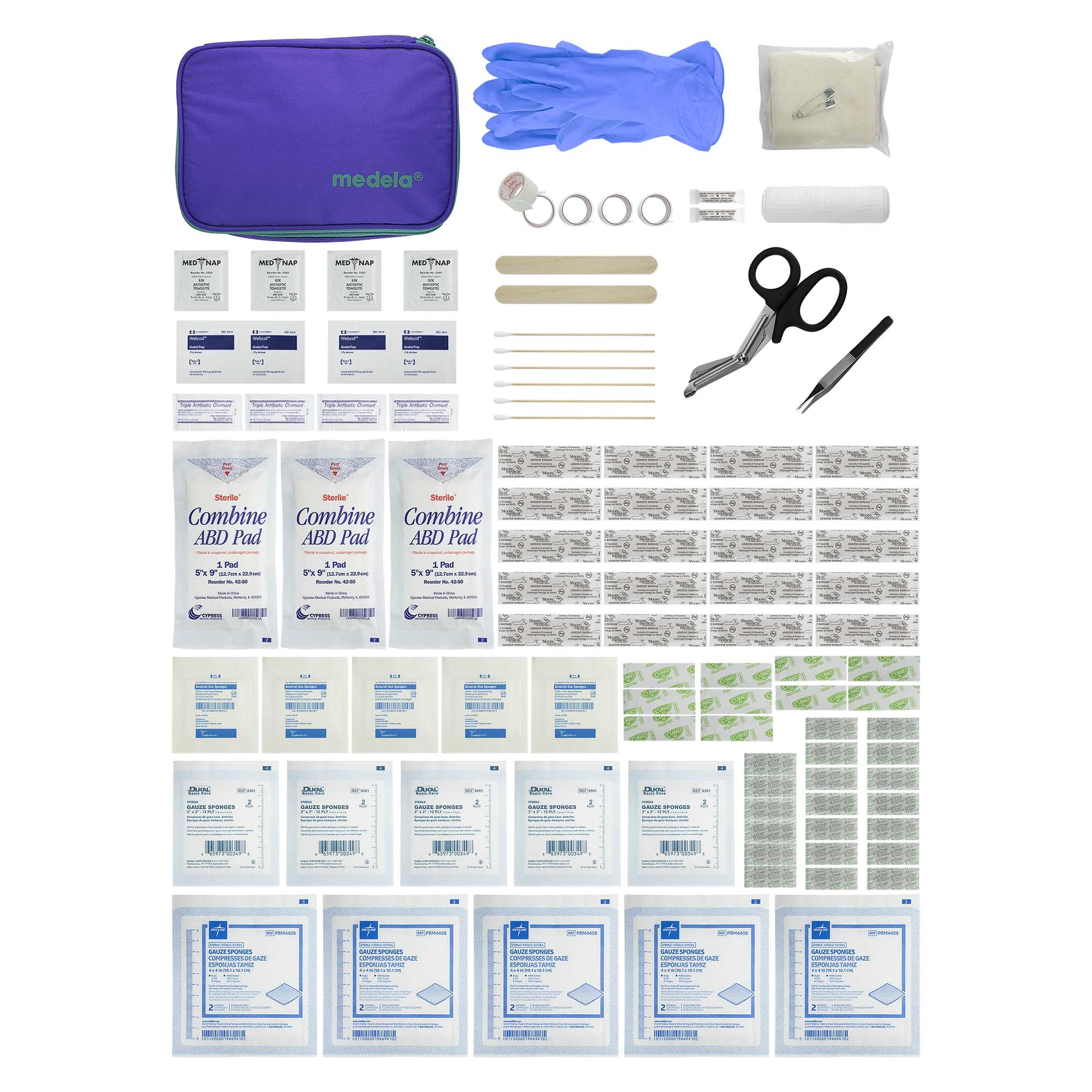 103pc. Roadside First Aid Wound Care Kit