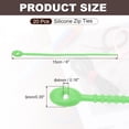 thumbnail image 2 of Uxcell 6 Inch Silicone Cable Ties, 20pcs Rubber Reusable Twist Zip Ties Organizer for Home Office Kitchen Food bags Wires Adjustable Bag Clip, Green, 2 of 6
