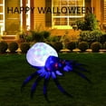 thumbnail image 3 of Modelo inflable de araña de 2,4 m, decoración divertida de Halloween, luces LED inflables, césped de jardín al aire libre, decoración de Halloween Estándar europeo Sunnimix Araña inflable, 3 of 8
