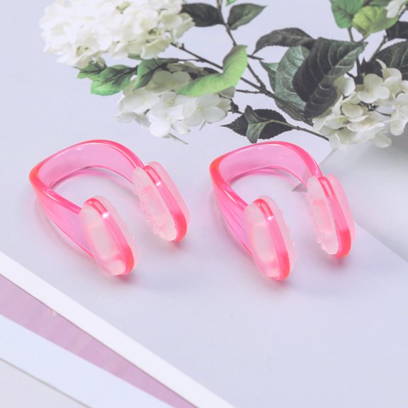 WHAMVOX  2 Pcs Pink Nose Plugs Swimming Clip Tear Resistant Toddler