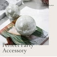 thumbnail image 5 of Decorative Balls Set of 3 Glass Mosaic Sphere Dia 4" (White), 5 of 8