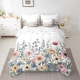 thumbnail image 2 of Homewish Vintage Floral 7-Piece Bedding Comforter Set,Colorful Natural Plant King Bedding Sets,Green White Yellow Bed Sheets For Girls,Breathable Home Decor Reversible, 2 of 8
