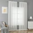OVZME Dolly Ivory Faux Linen Curtains 84 Inch Length 2 Panels, Semi ...