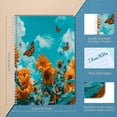thumbnail image 2 of Spiral Notebook,College Ruled Journal,8.26" x 5.71" 50 Sheets/100 Pages,2 Pack - Sunflowers And Butterflies in The Sky With Blue Sky, 2 of 7
