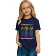 thumbnail image 3 of Gelikeya Happy 100 Days of School Shirt Boys Girls Casual Short Sleeve Hearts Graphic Tees Toddler Kids Summer Clothes Outfits Navy, 3-4 Years, 3 of 8