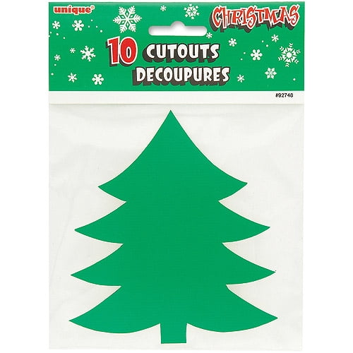 10 Mini Christmas Tree Cutouts 5 In 10 Mini Christmas Tree Cutouts 5 In