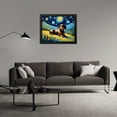 thumbnail image 3 of Stephen Chambers 24x20 Black Modern Wood Framed Wall Art Titled - Dachshund 5, 3 of 6