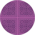 thumbnail image 1 of Ahgly Company Machine Washable Indoor Square Transitional Dark Magenta Purple Area Rugs, 3' Square, 1 of 7