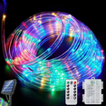 thumbnail image 2 of Cadena de luces LED solares con batería USB para exteriores, impermeables, para jardín, Navidad, patio, iluminación decorativa, 2 of 5