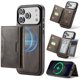 thumbnail image 1 of Funda para IPhone 17 Pro Max 6.9" RFID Que Bloquea la Funda Protectora con Soporte Magsafe de 7 Ranuras para Tarjetas 2 en 1 Funda Protectora de Cuero a Prueba de Golpes con Tapa Desmontable, Café, 1 of 7