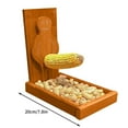 thumbnail image 3 of Meggemo Wooden Squirrel and Wild Bird Feeder Natural Wood Feeder for Outside Hanging Garden Yard Patio Attract Squirrels and Wild Birds Durable Weather Resistant, 3 of 7