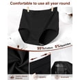 thumbnail image 3 of Gingprous Womens Cotton Underwear High Waist Full Coverage Briefs Soft Breathable Postpartum Panties Stretch Underpants 5 Pack, 3 of 8