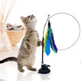 thumbnail image 3 of Feather Cat Toy Teaser Steel Wire Pet Dancing Playing Toy with Strong Suction Cup for Indoor Cats Kitten Play Chase Exercise, 3 of 3