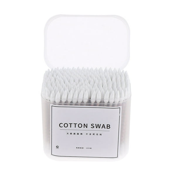 200x hisopos de cosmético, almohadillas de limpieza, herramientas de aplicación de maquillaje, se describe, 77 x 6 mm Zulema Toallitas de maquillaje puntiagudas