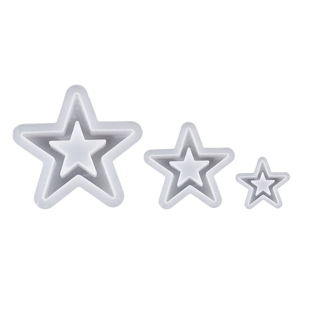 Molde Fundición en Forma Moldes Estrellas Huecas Reutilizables para Manualidades Navideñas DIY