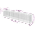 thumbnail image 4 of vidaXL Gabion Lit Surélevé Acier Galvanisé 540x90x100 cm, 4 of 5