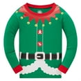 thumbnail image 2 of Little Boys Girls Christmas Elf Pajamas Sets for Toddler 100% Cotton kids 2 Piece Long Sleeve Sleepwear 3T/6708, 2 of 7